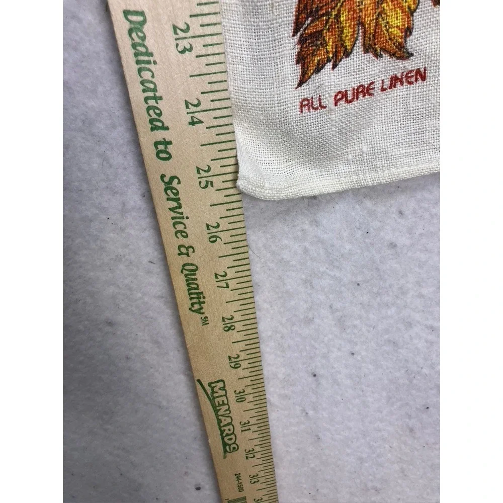Vintage Tea Towel‎ Calendar White 1983 Covered Bridge Fall Linen Cottage
